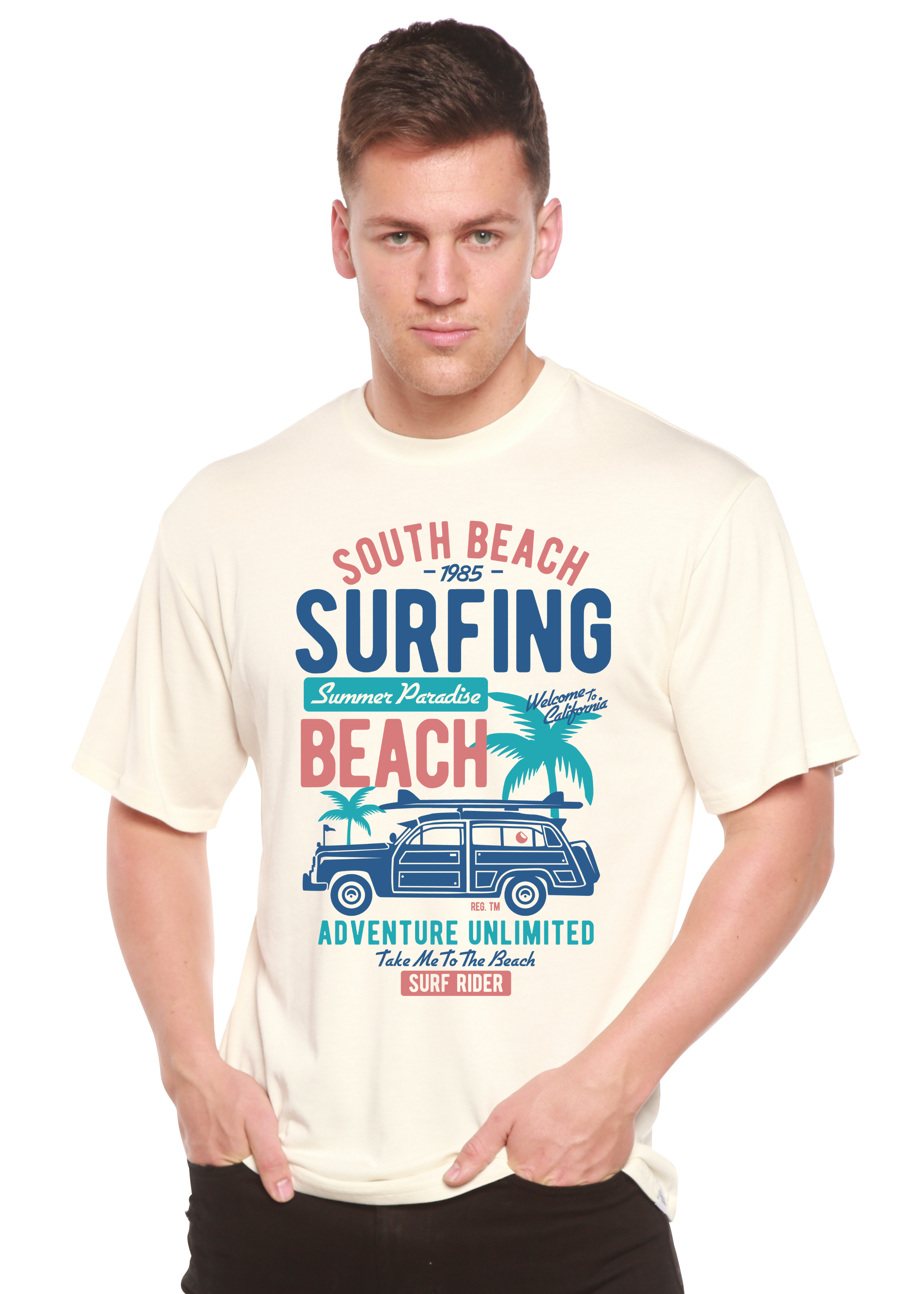 South Beach Spun Bamboo® Men's Bamboo Viscose/Organic Cotton Short Sleeve Graphic T-Shirt