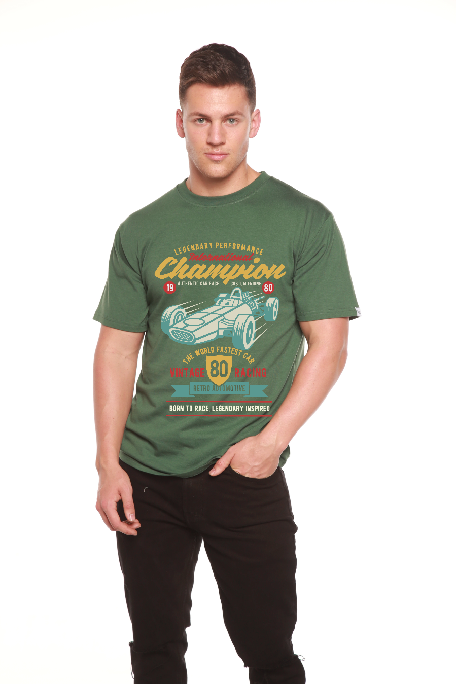 International Champion Men's Bamboo Viscose/Organic Cotton Short Sleeve Graphic T-Shirt