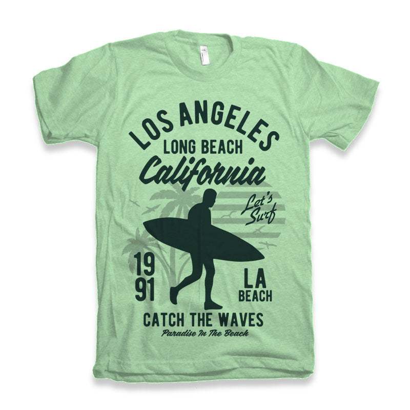 Los Angeles Men's Bamboo Viscose/Organic Cotton Short Sleeve Graphic T-Shirt