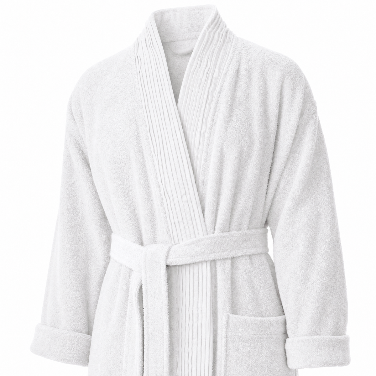 Turkish Cotton Terry Cloth Pleated Bathrobe