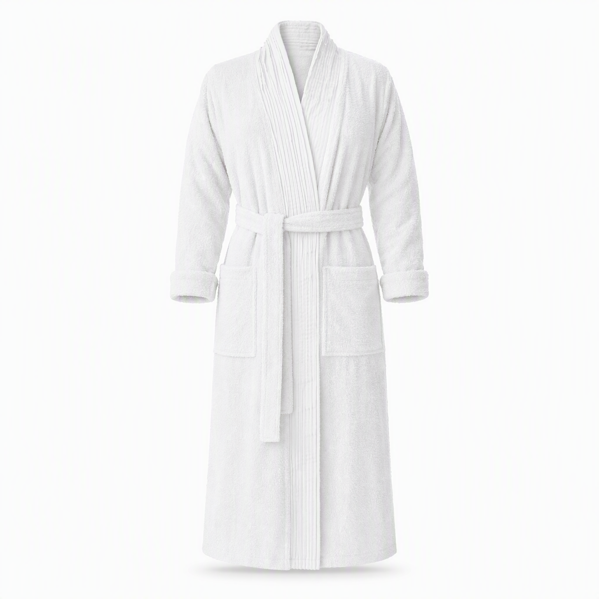 Turkish Cotton Terry Cloth Pleated Bathrobe